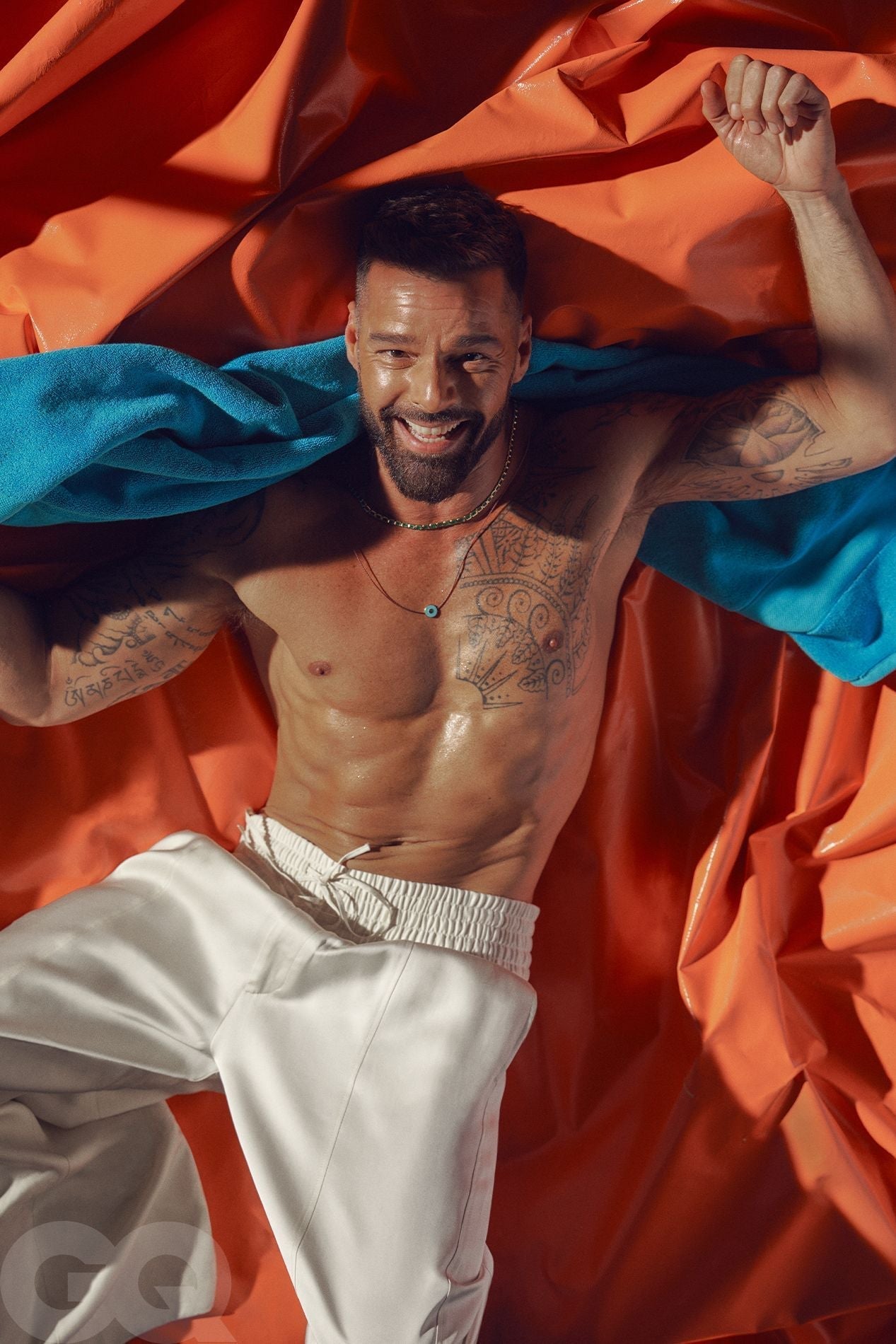 Ricky Martin wears LUIS MORAIS Jewelry in GQ Magazine