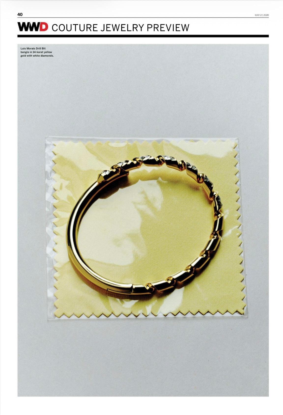 LUIS MORAIS Featured in WWD’s COUTURE Jewelry Preview