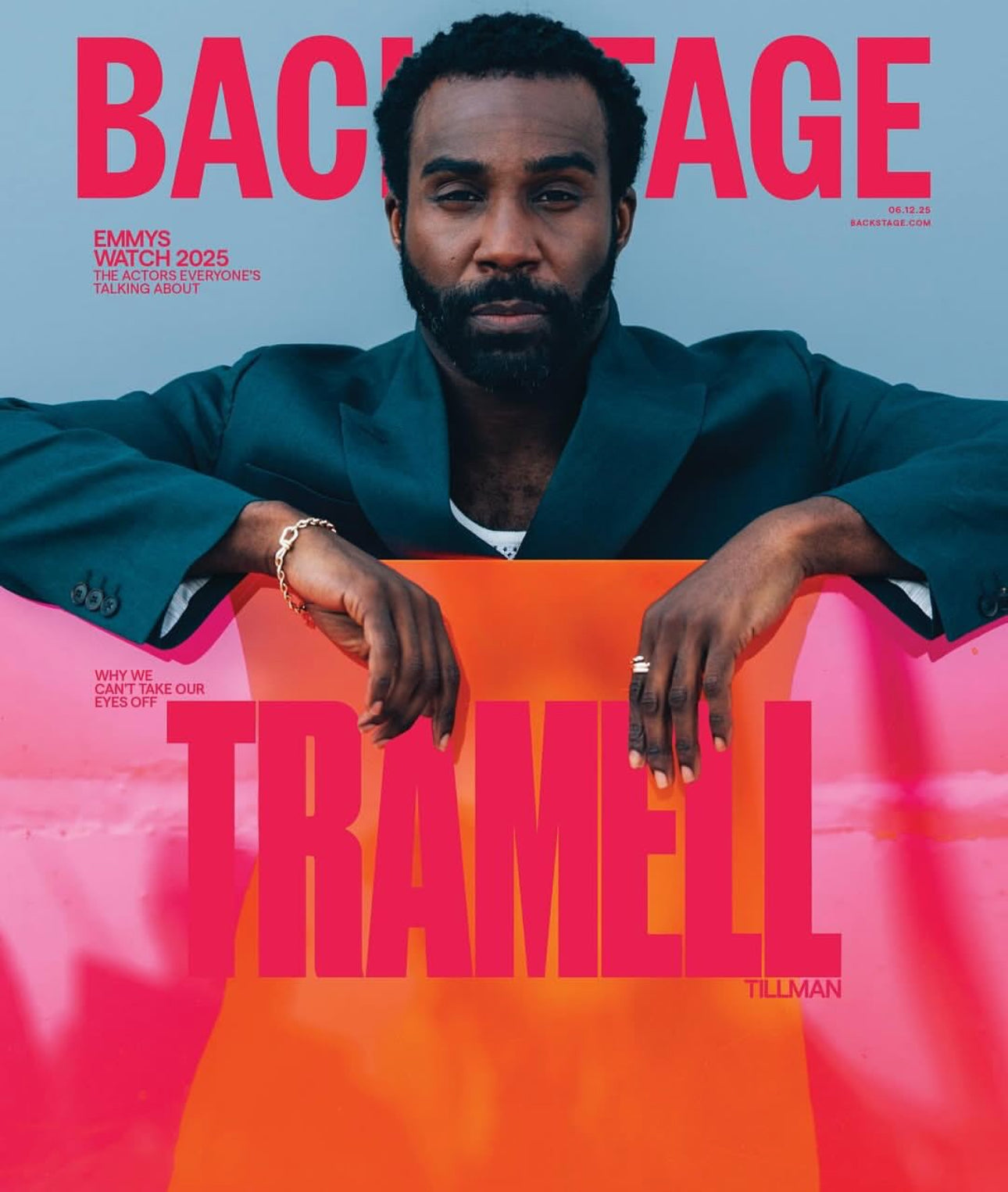 Tramell Tillman Wears LUIS MORAIS Jewelry in Backstage Magazine
