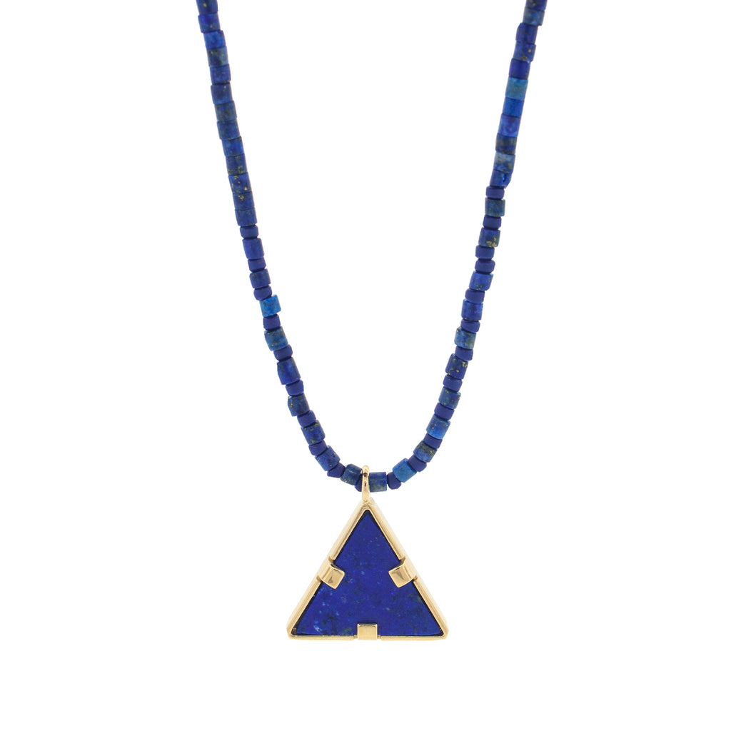 Lapis Light of the Majestic Pendant Beaded Necklace