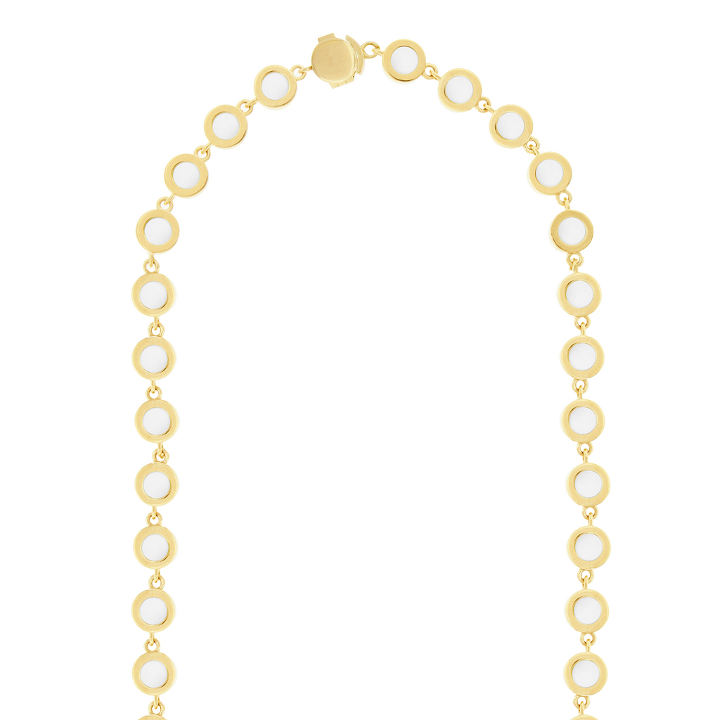 Mother of Pearl Gold Link Necklace