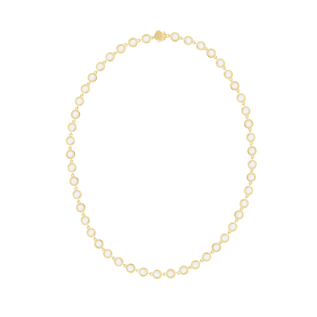 Mother of Pearl Gold Link Necklace