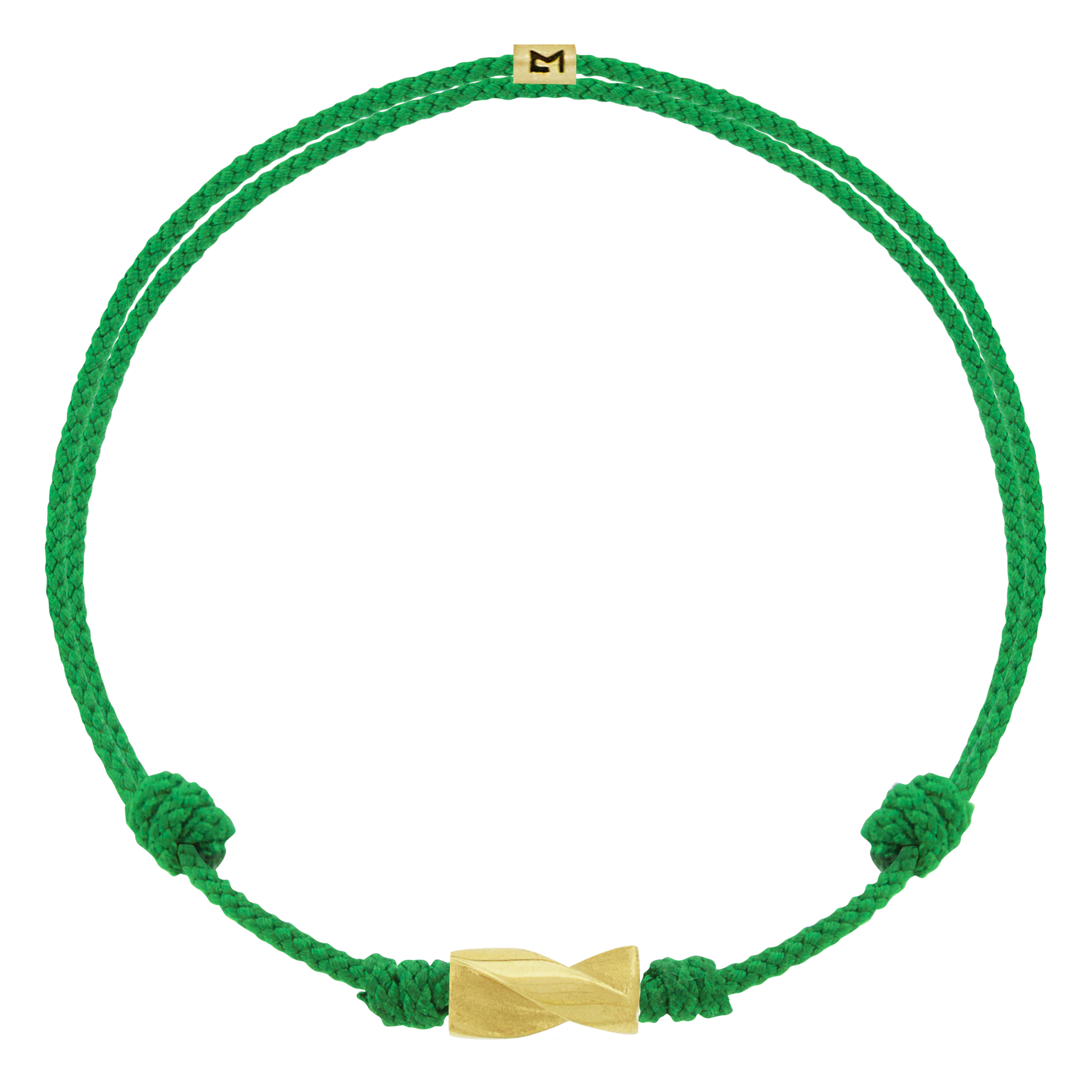 LUIS MORAIS 14k yellow gold long drill bit on an adjustable cord bracelet. The drill bit design is symbolic of digging deeper into oneself and life’s challenges. It represents resilience and the pursuit of discovery, encouraging the wearer to push through obstacles and uncover hidden truths.