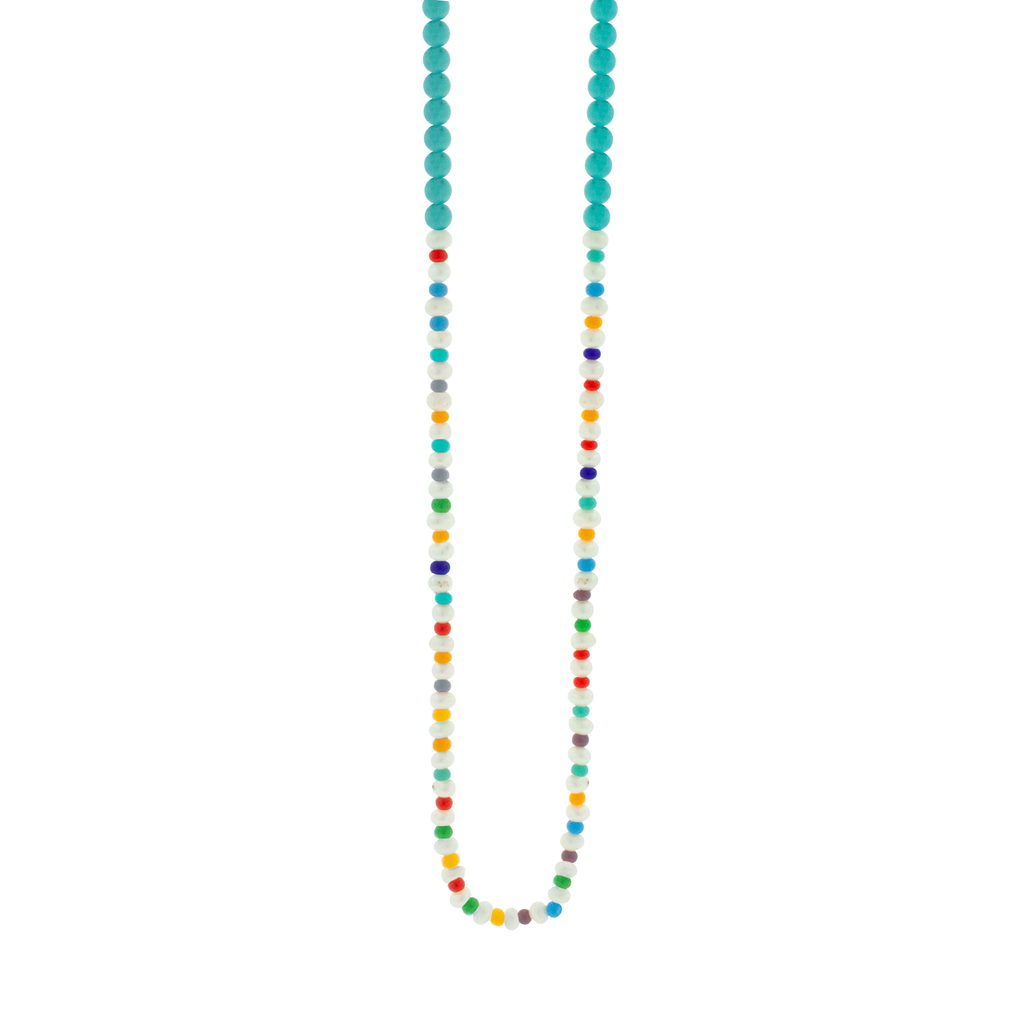 Pearl, Gemstone, and Glass Beaded Necklace