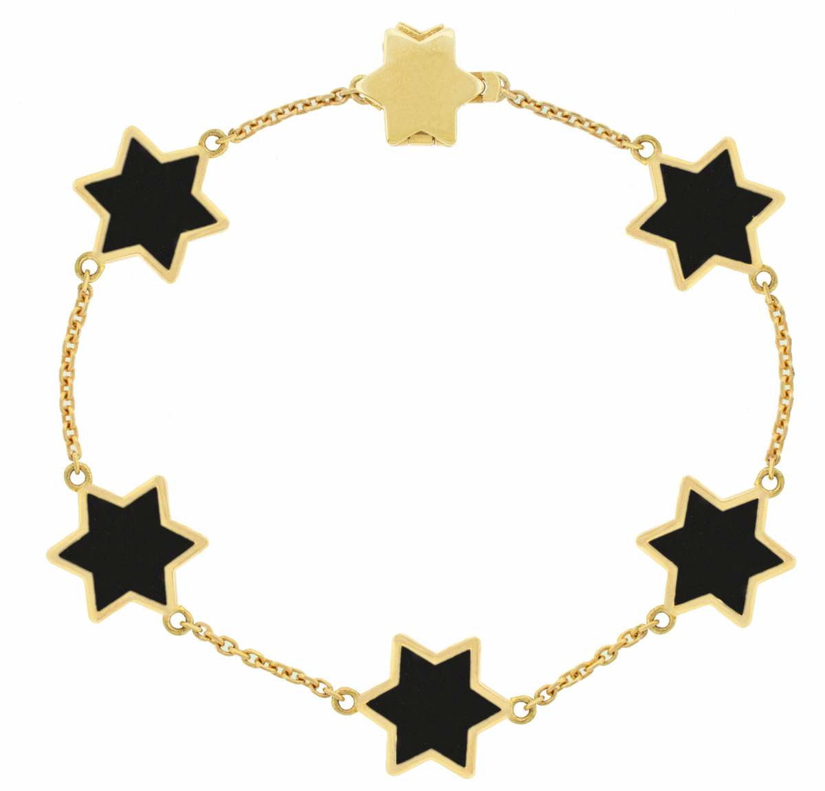 Onyx Star Chain Bracelet