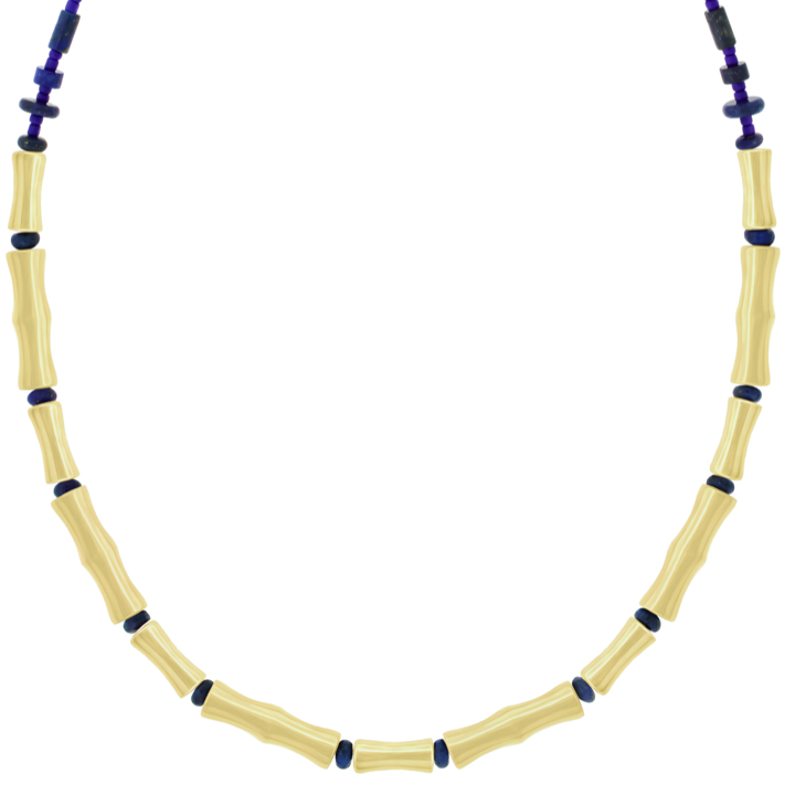 THIRTEEN GOLD SHEATH TUBE NECKLACE