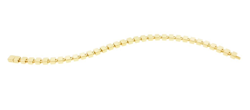 Gold Ingot Link Bracelet