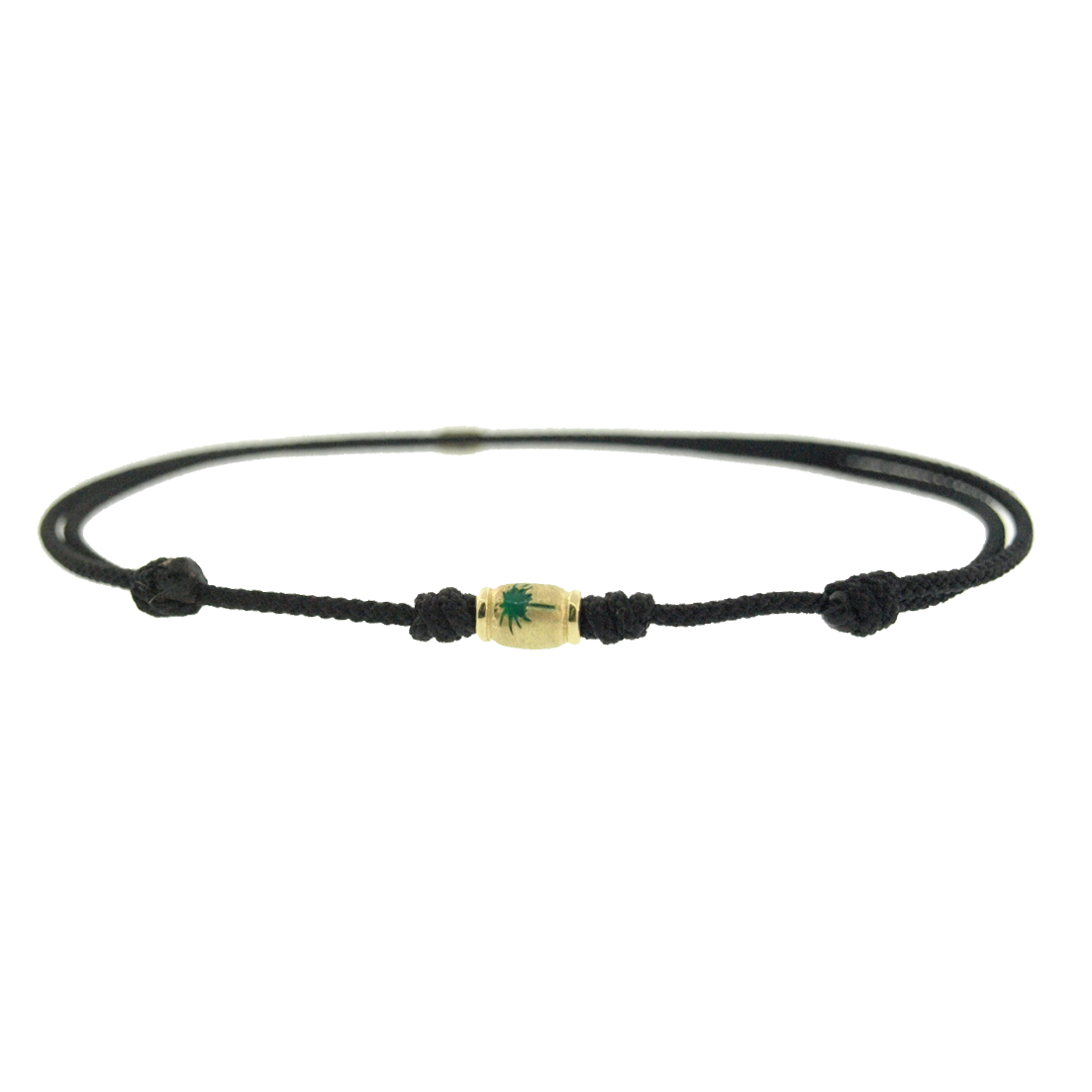 PALM TREE ENAMELED CORD BRACELET | Luis Morais