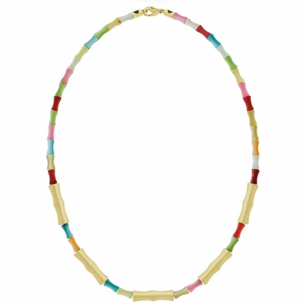 The LUIS MORAIS Five Double Sheath Tubes on Multicolor Beaded Necklace was named one of the standout picks in Harper's Bazaar India's latest beaded necklace roundup.