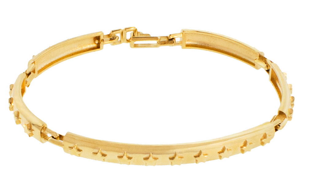 Gold Star Studded Link Bracelet