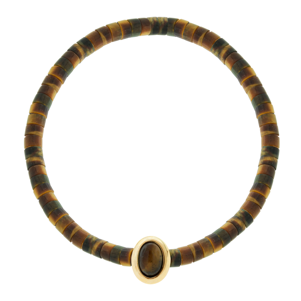 oval tiger's eye bracelet