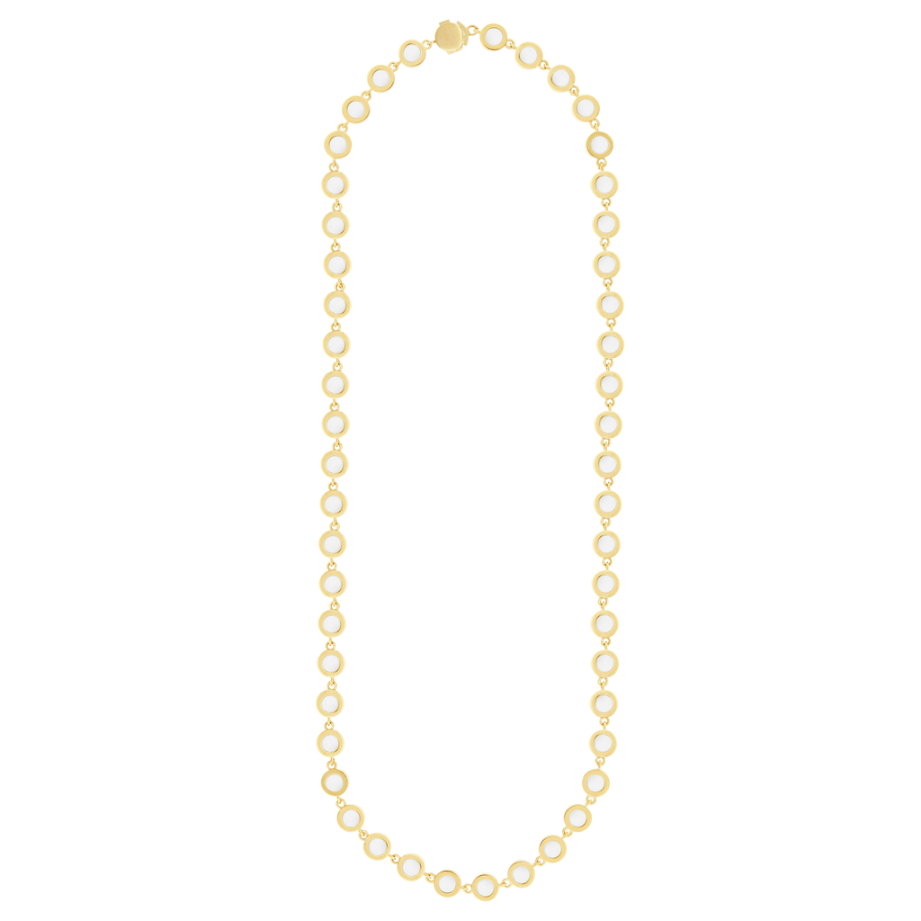 Mother of Pearl Gold Link Necklace