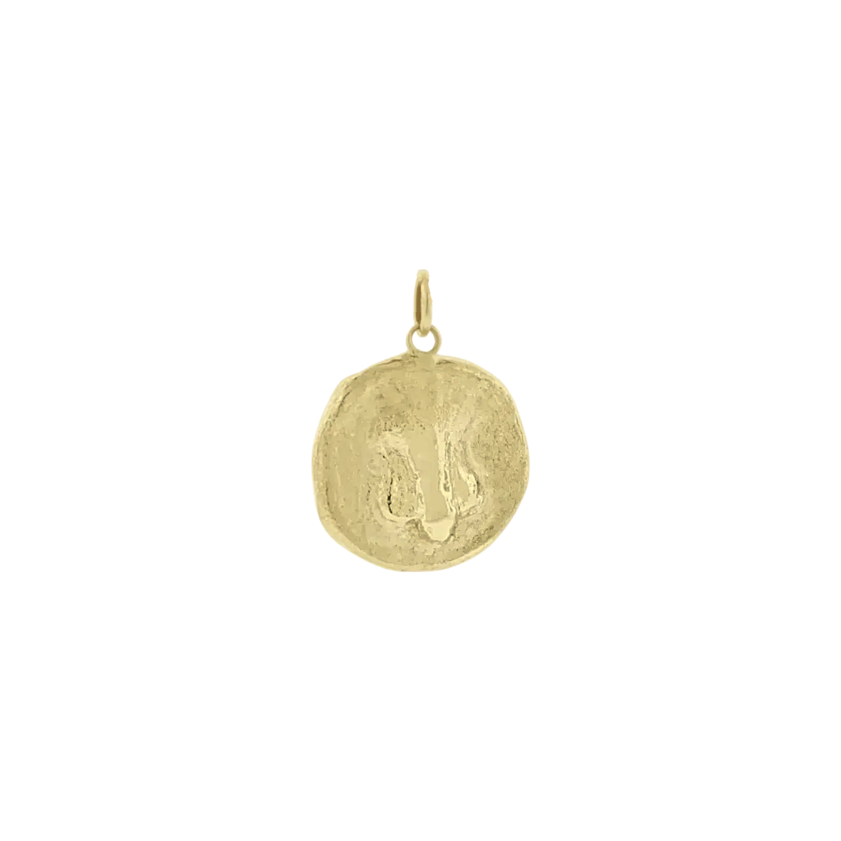 Homme pendant 14k yellow gold medallion pendant 