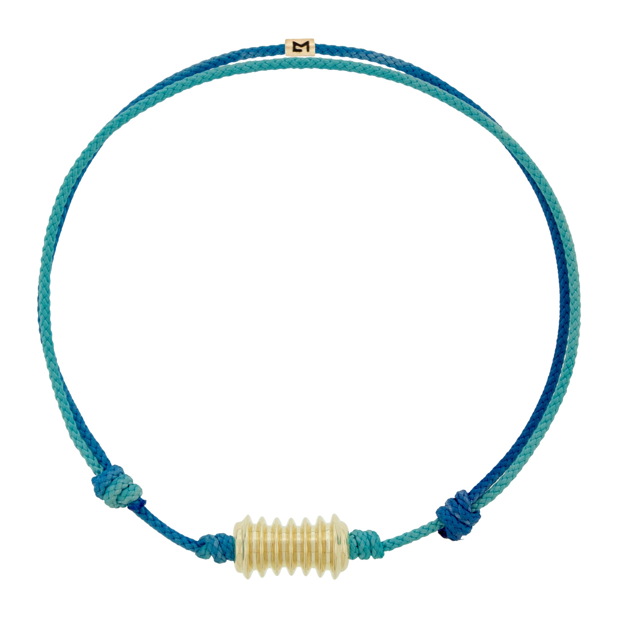 Socket Screw on Blue Ombre Cord Bracelet