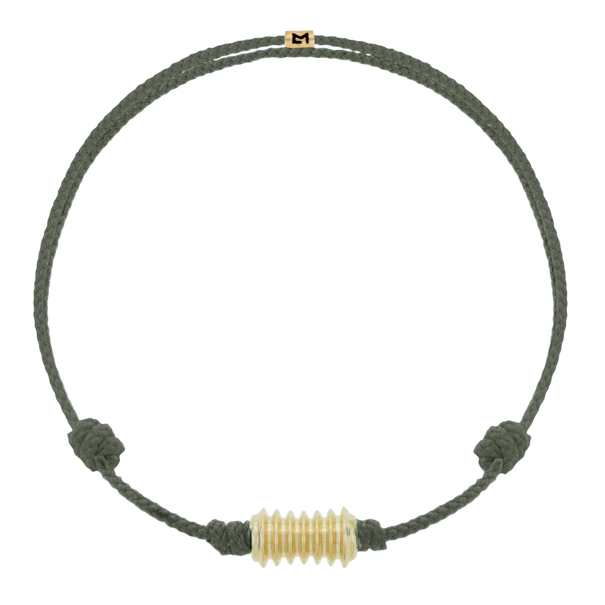 Socket Screw on Grey Cord Bracelet