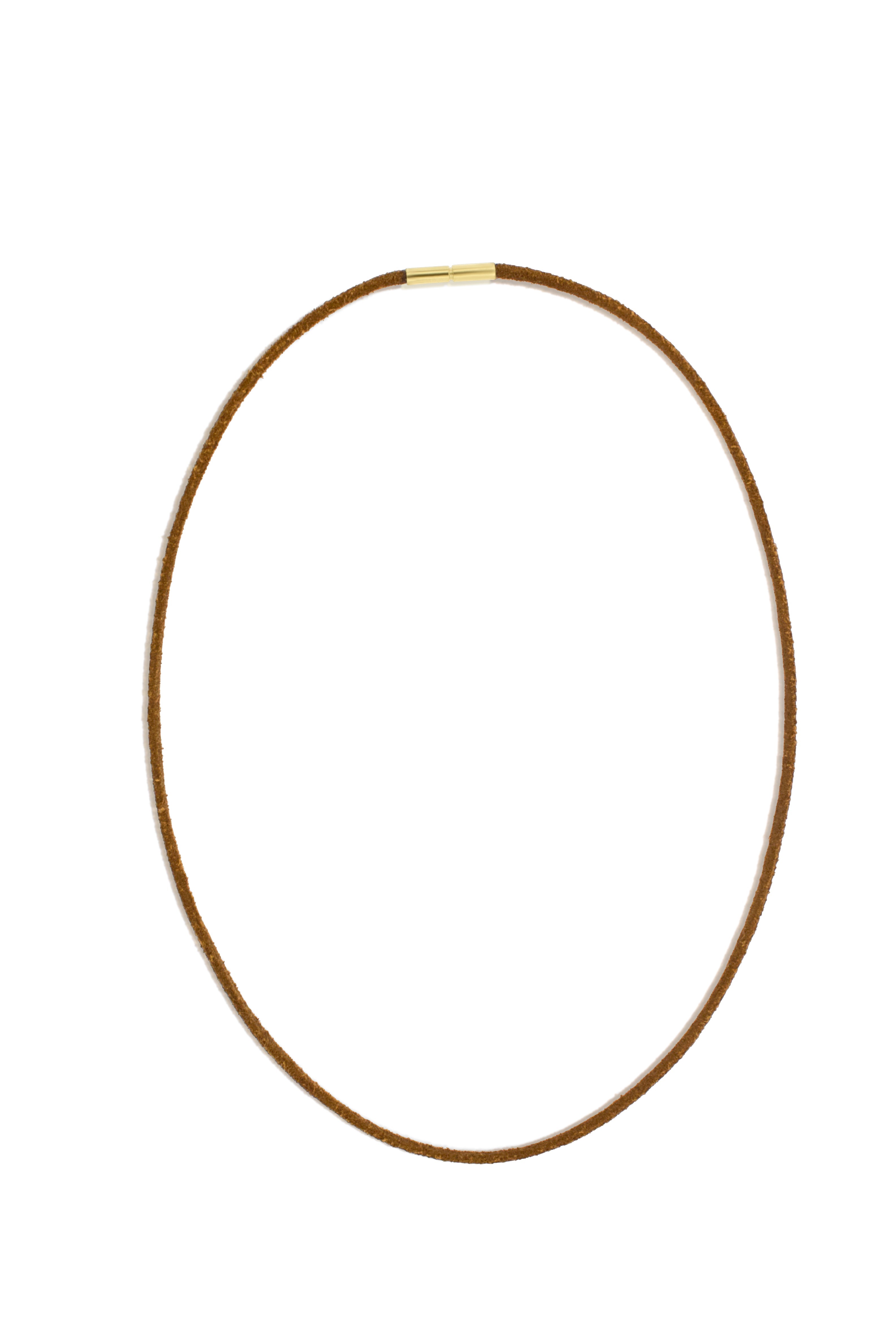 Leather Cord Necklace with Bayonet Clasp Closure