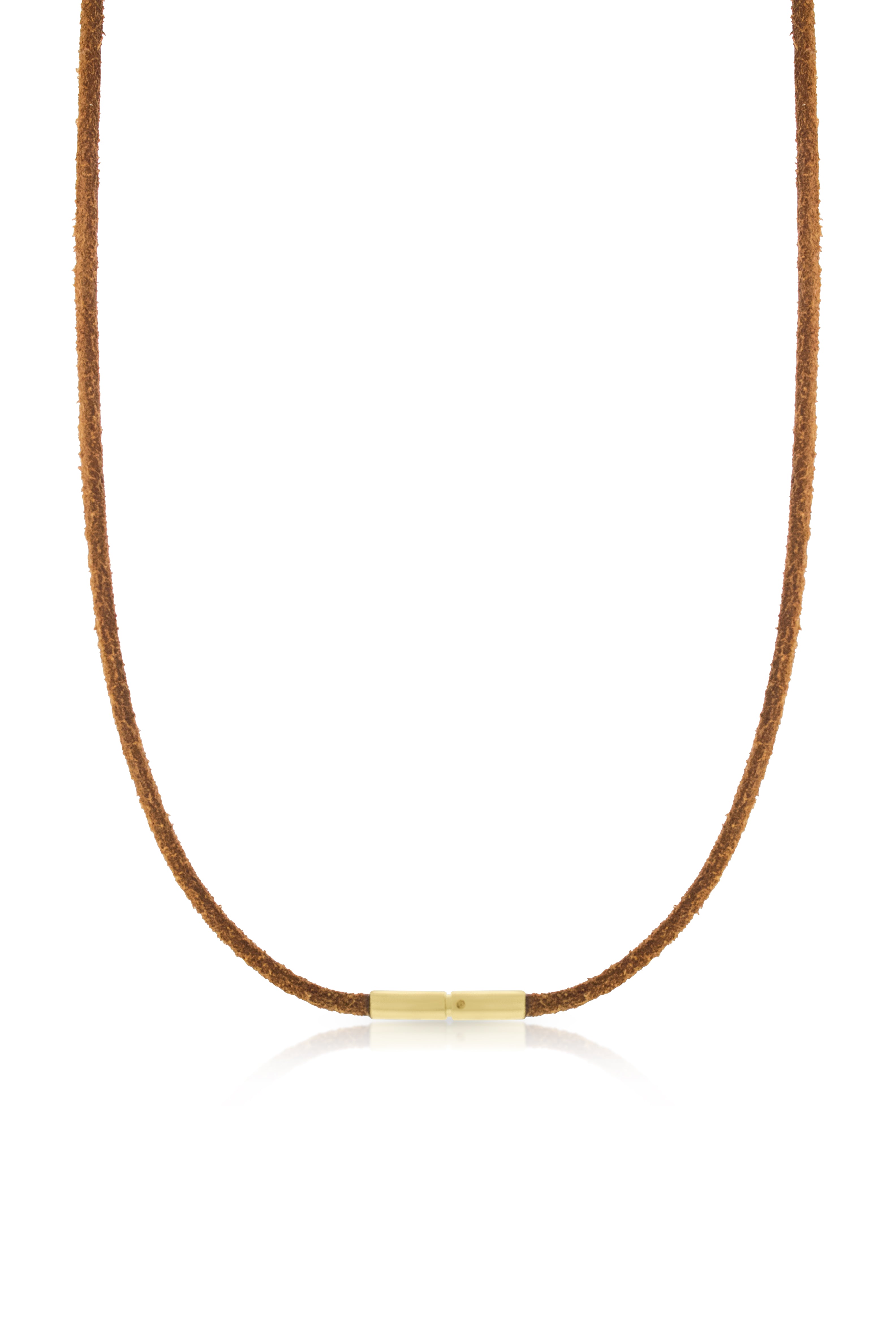 Leather Cord Necklace with Bayonet Clasp Closure