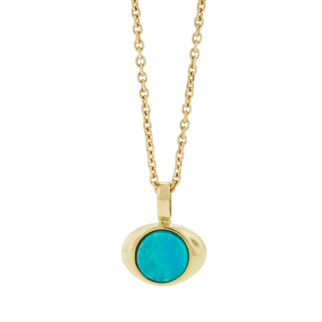 Turquoise Double-Sided Eye Pendant Necklace