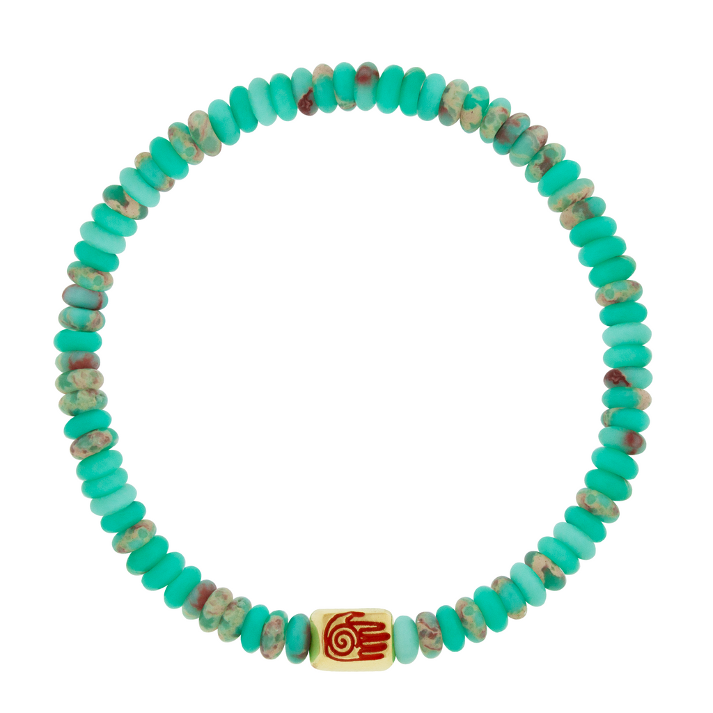 HEALER  Ingot on Jasper Bead Bracelet