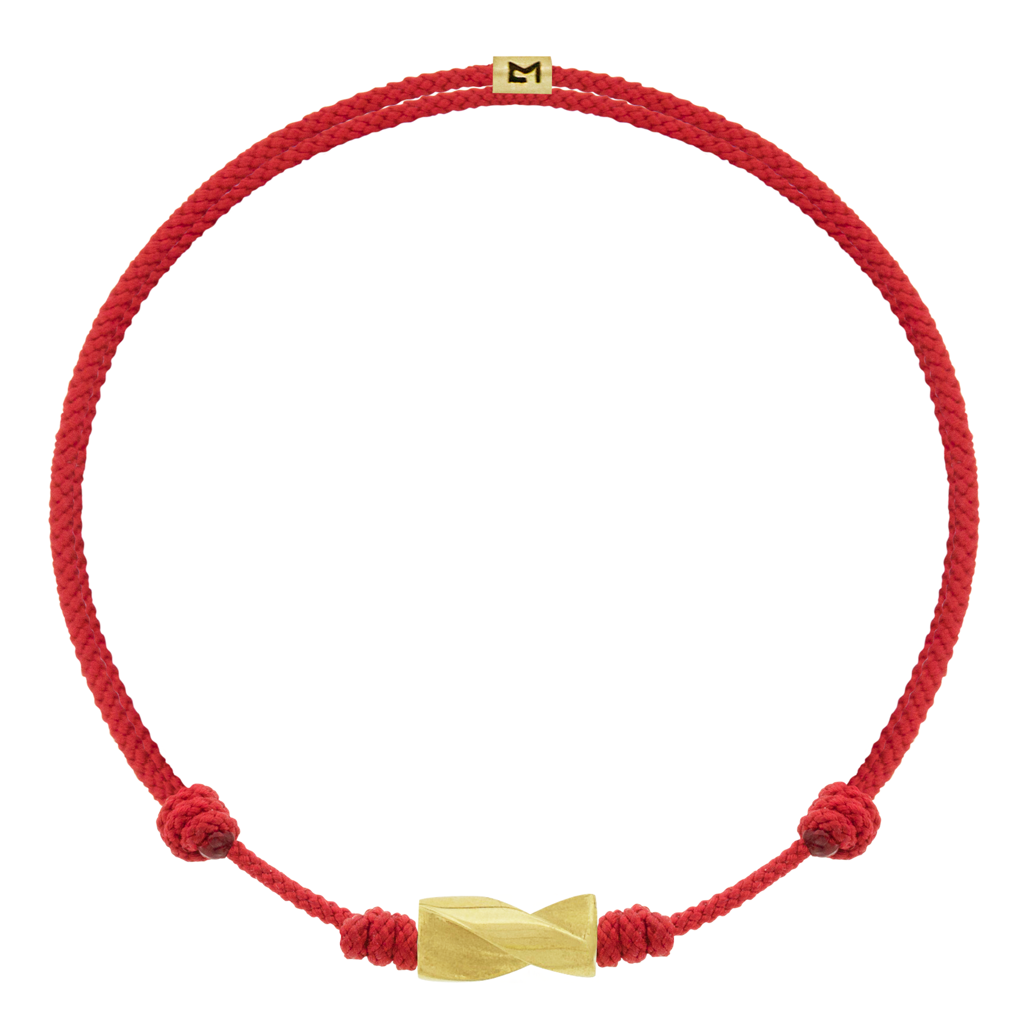 LUIS MORAIS 14k yellow gold long drill bit on an adjustable cord bracelet. The drill bit design is symbolic of digging deeper into oneself and life’s challenges. It represents resilience and the pursuit of discovery, encouraging the wearer to push through obstacles and uncover hidden truths.