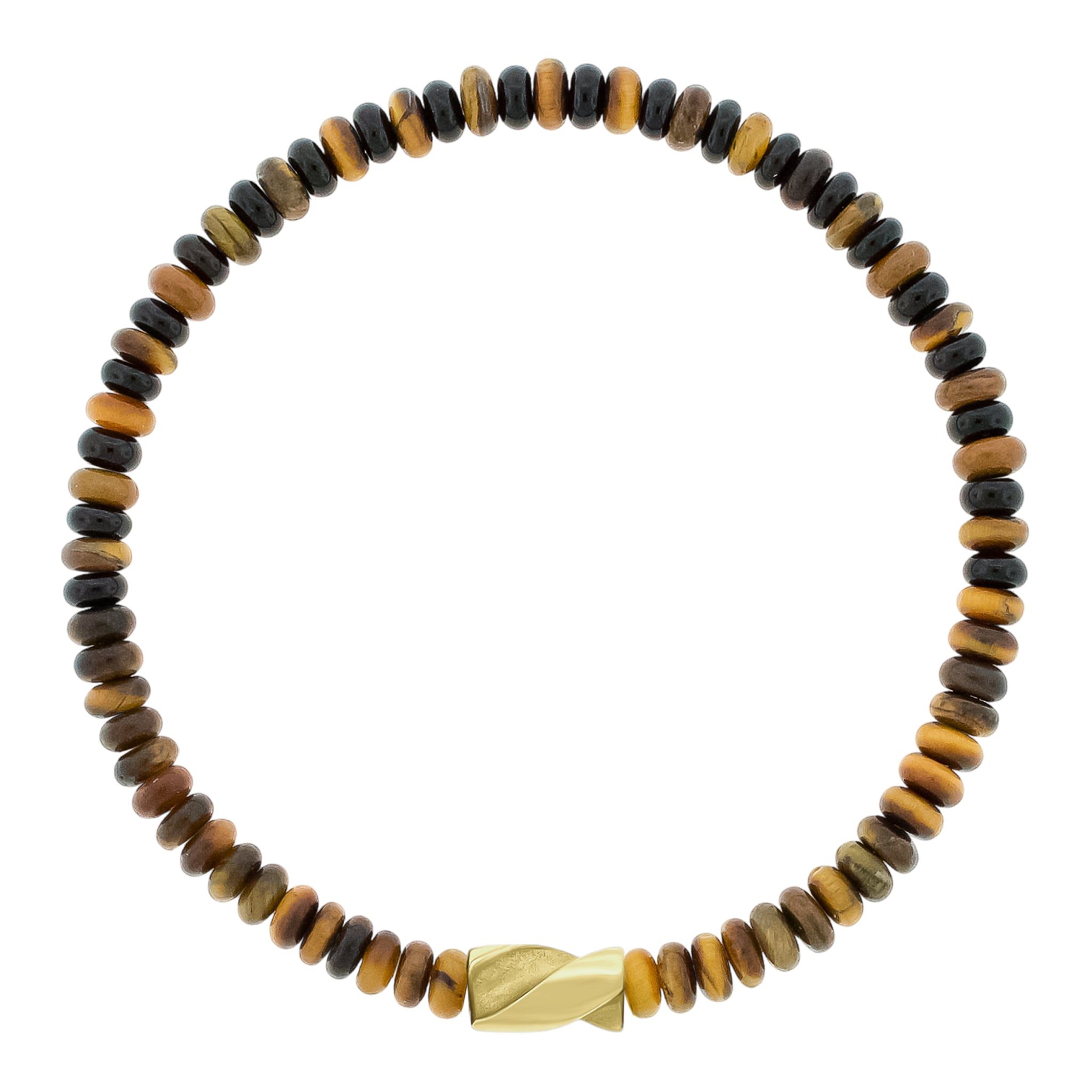 LUIS MORAIS 14k yellow gold short drill bit on a gemstone beaded bracelet. The drill bit design is symbolic of digging deeper into oneself and life’s challenges. It represents resilience and the pursuit of discovery, encouraging the wearer to push through obstacles and uncover hidden truths.