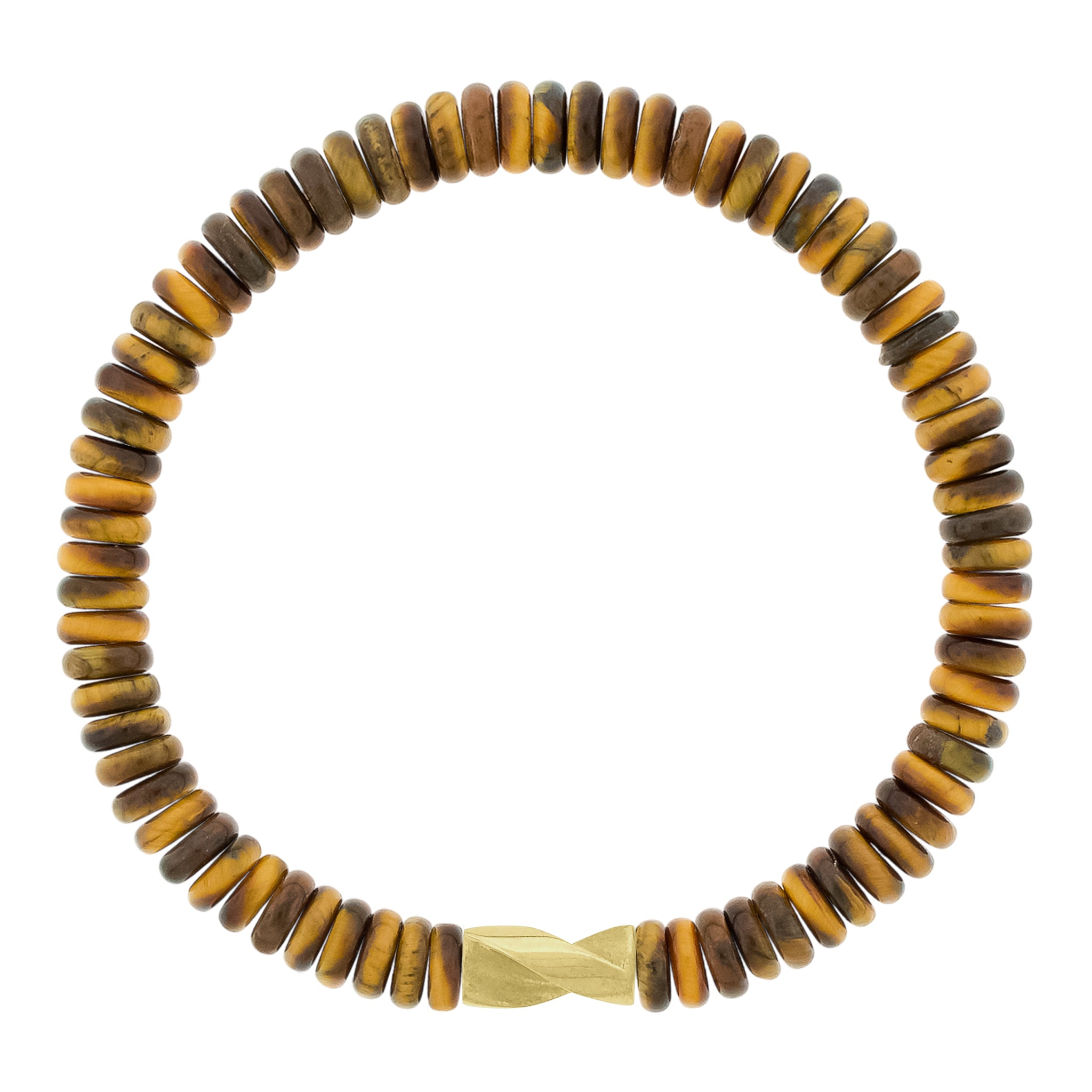 LUIS MORAIS 14k yellow gold long drill bit on a gemstone beaded bracelet. The drill bit design is symbolic of digging deeper into oneself and life’s challenges. It represents resilience and the pursuit of discovery, encouraging the wearer to push through obstacles and uncover hidden truths.