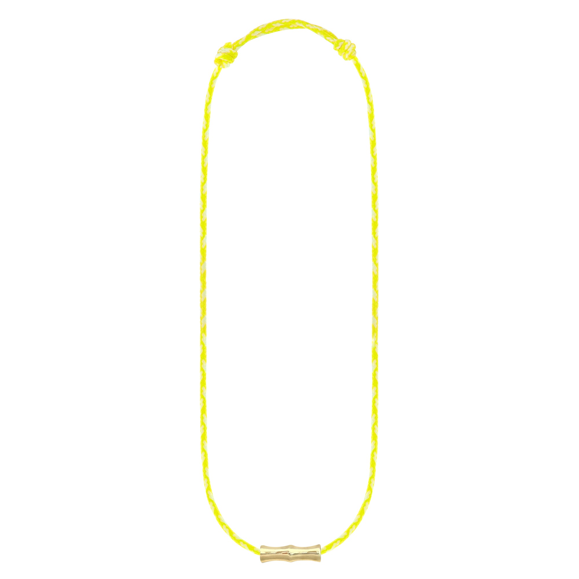 LUIS MORAIS 14k yellow gold Double-Sheath Bamboo on a gemstone beaded necklace with lobster clasp closure.&nbsp;Bamboo symbolizes strength, resilience, and the ability to grow through adversity.