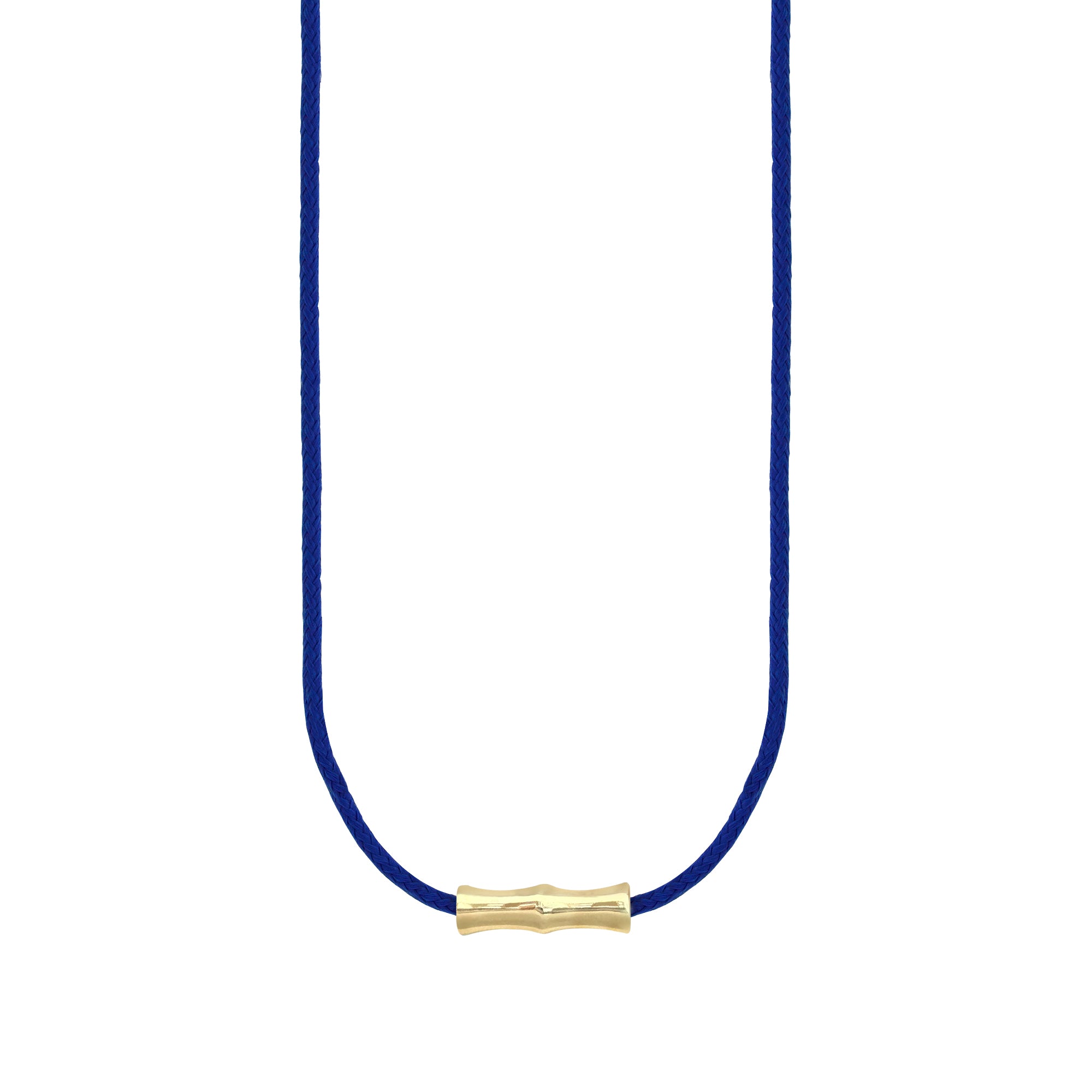 LUIS MORAIS 14k yellow gold Double-Sheath Bamboo on a gemstone beaded necklace with lobster clasp closure.&nbsp;Bamboo symbolizes strength, resilience, and the ability to grow through adversity.