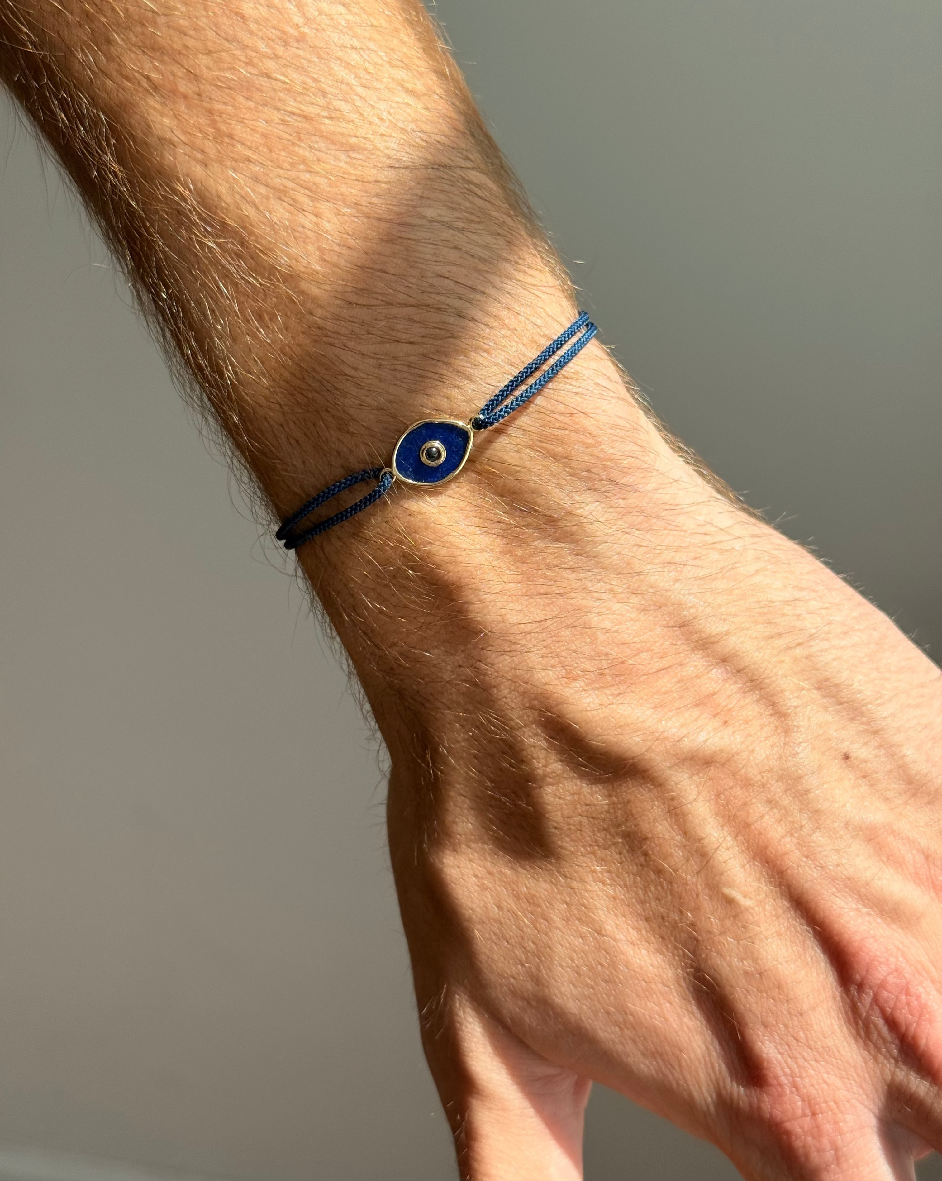 SHIELD ME Lingot avec Hexagone de Pierre de Lune sur Bracelet Perlé