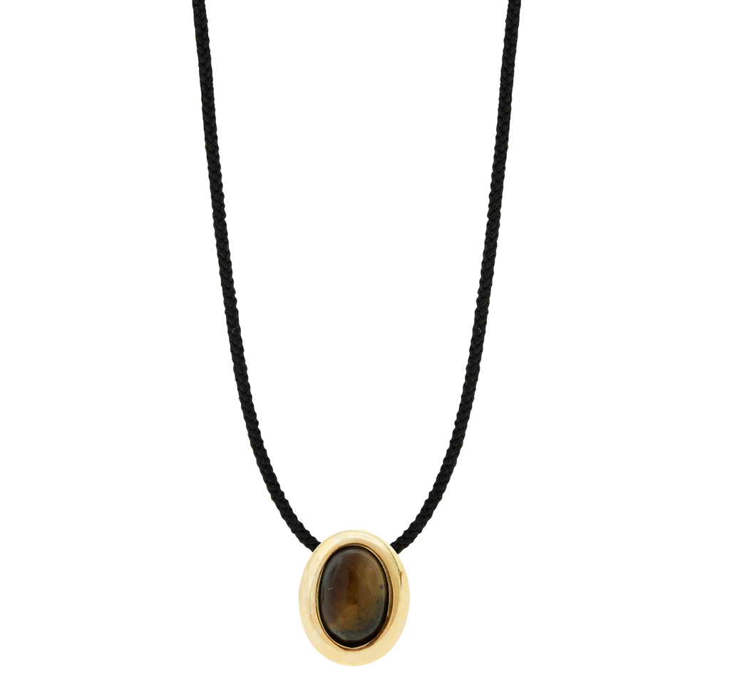 LUIS MORAIS 14kt yellow gold turquoise pendant necklace