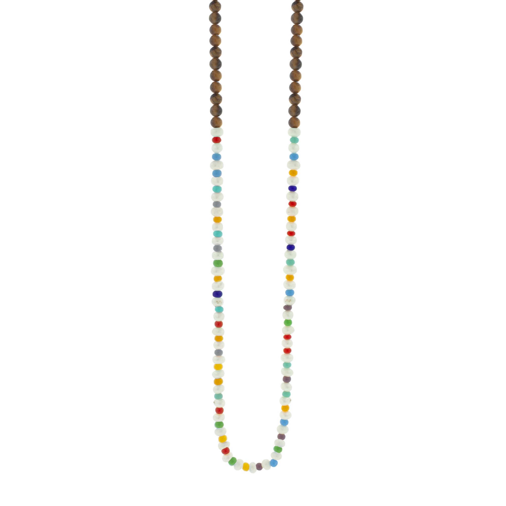 Collier de perles, de pierres précieuses et de perles de verre