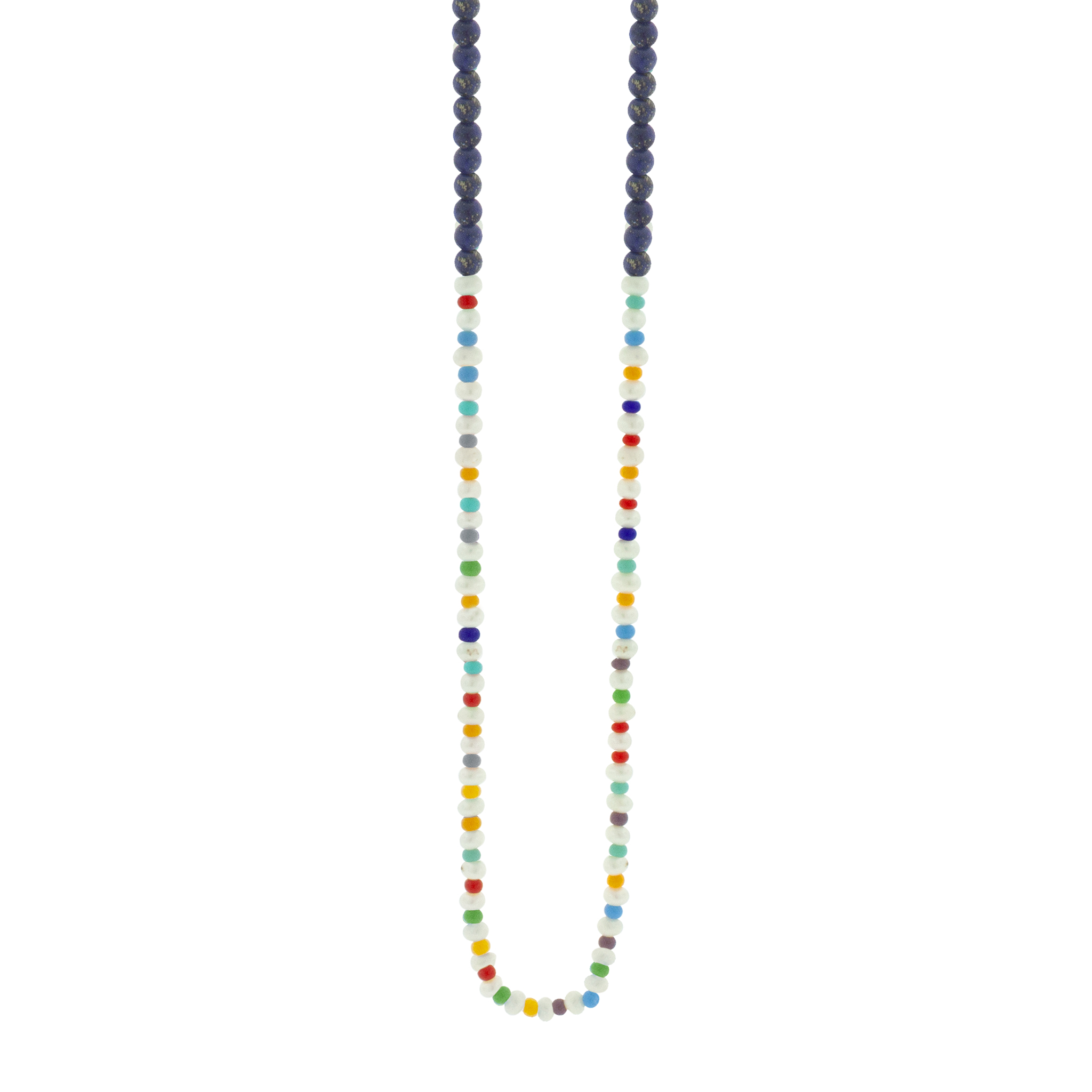 Collier de perles, de pierres précieuses et de perles de verre