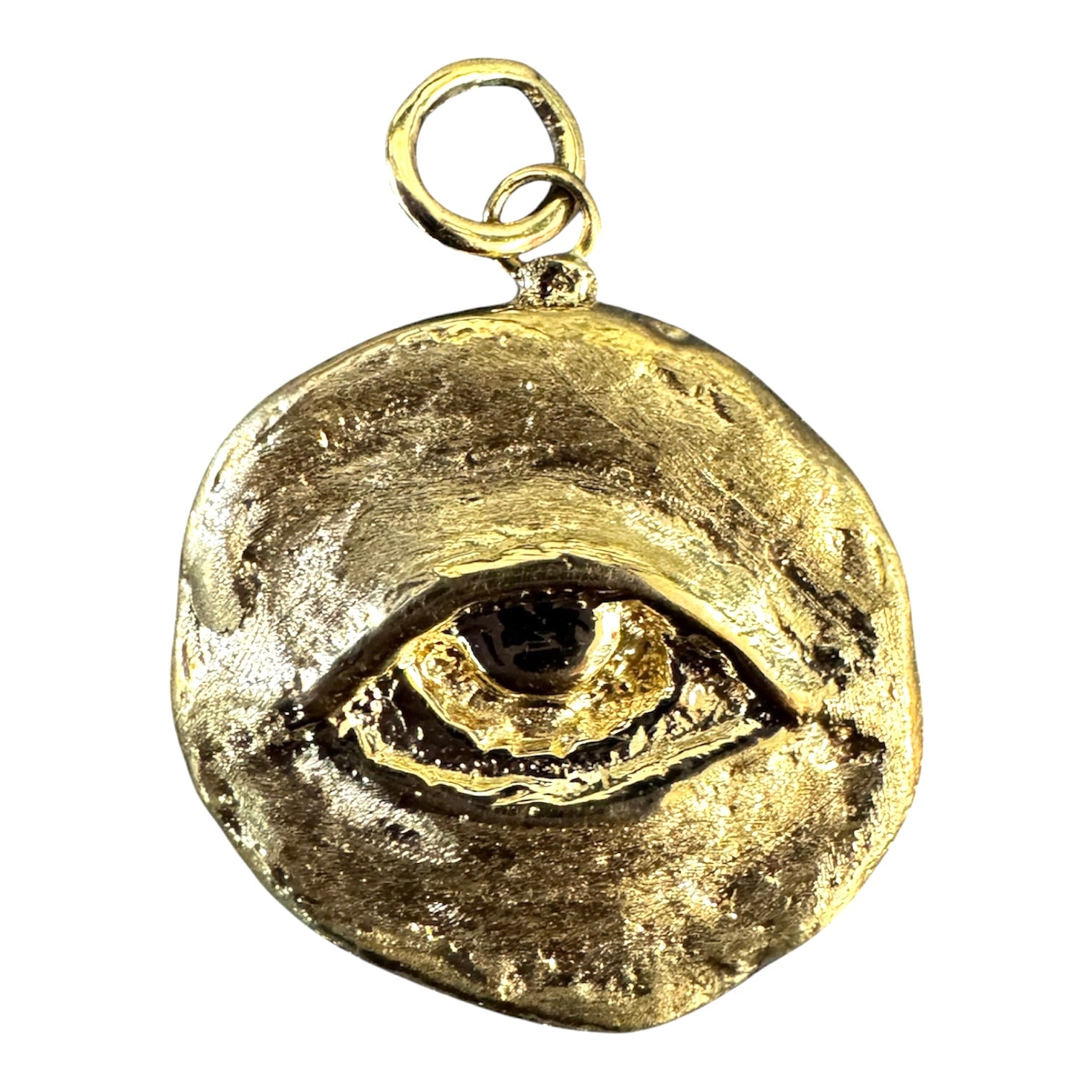 EYE Gold Coin Medallion Pendant