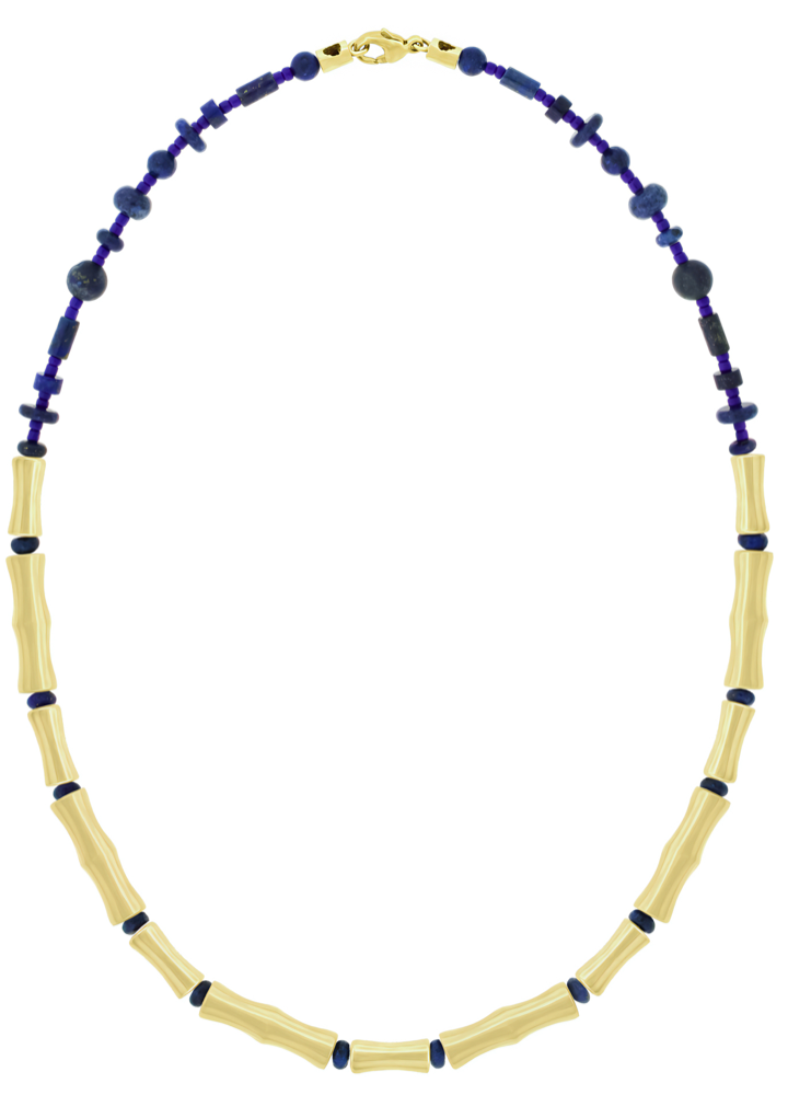 THIRTEEN GOLD SHEATH TUBE NECKLACE