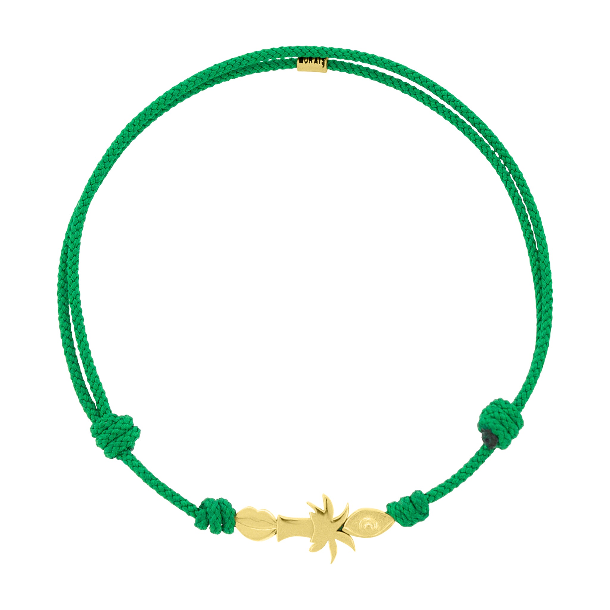 Vacation Bracelet on Green Cord