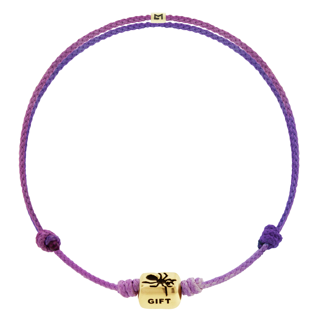 GIFT HEAVEN Ant Ingot on Purple Ombre Cord Bracelet