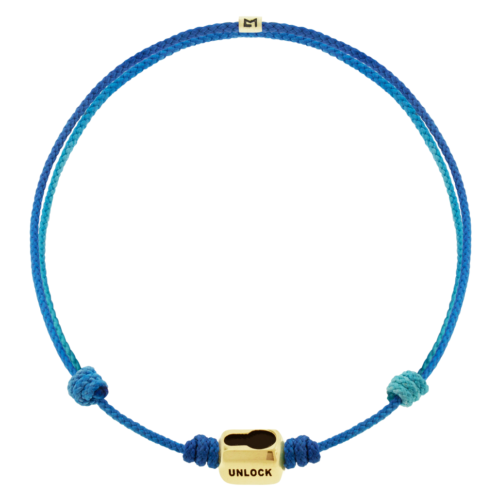 LUIS MORAIS 14kt yellow gold sapphire beaded bracelet - Blue