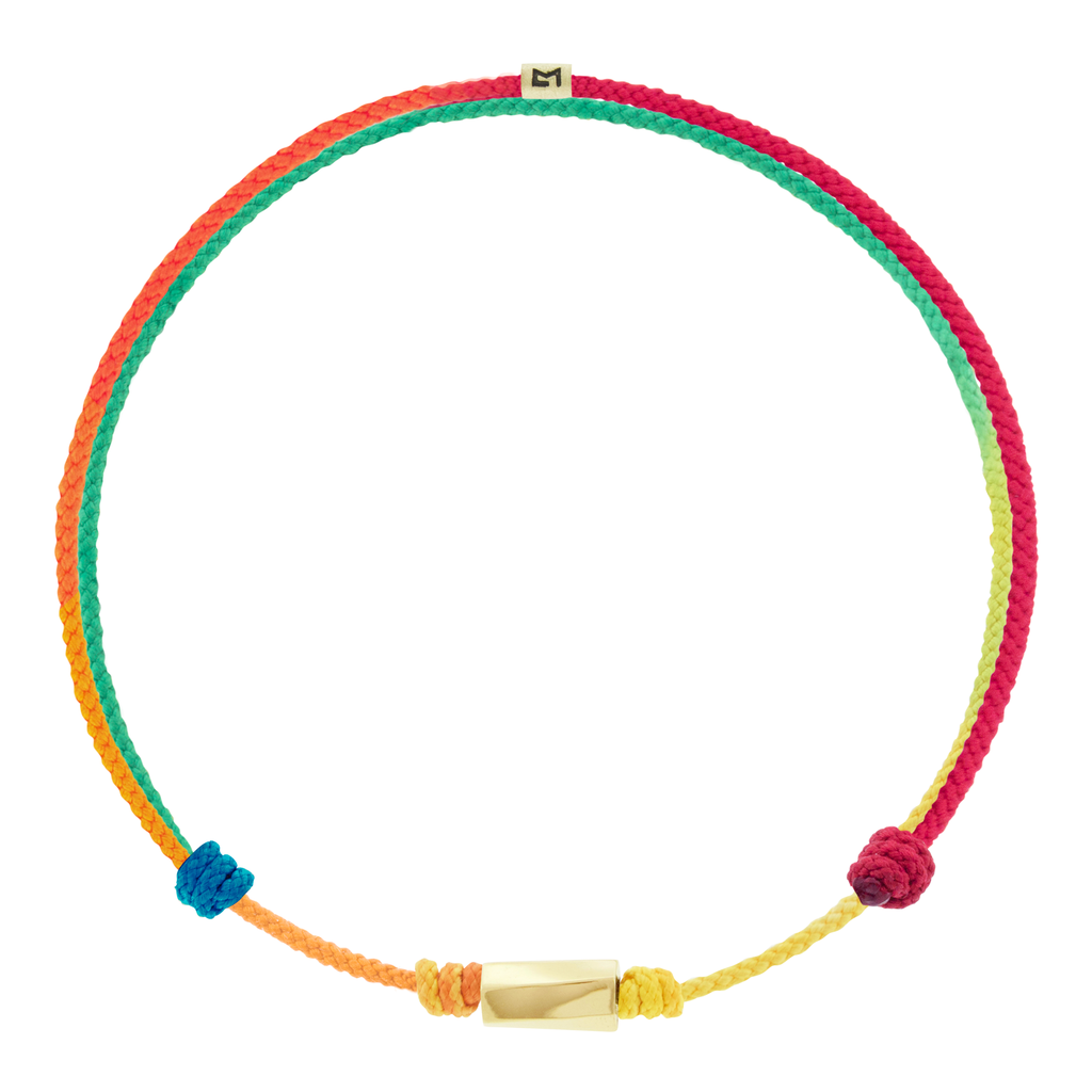 LUIS MORAIS 14kt yellow gold Good Times bolt cord bracelet