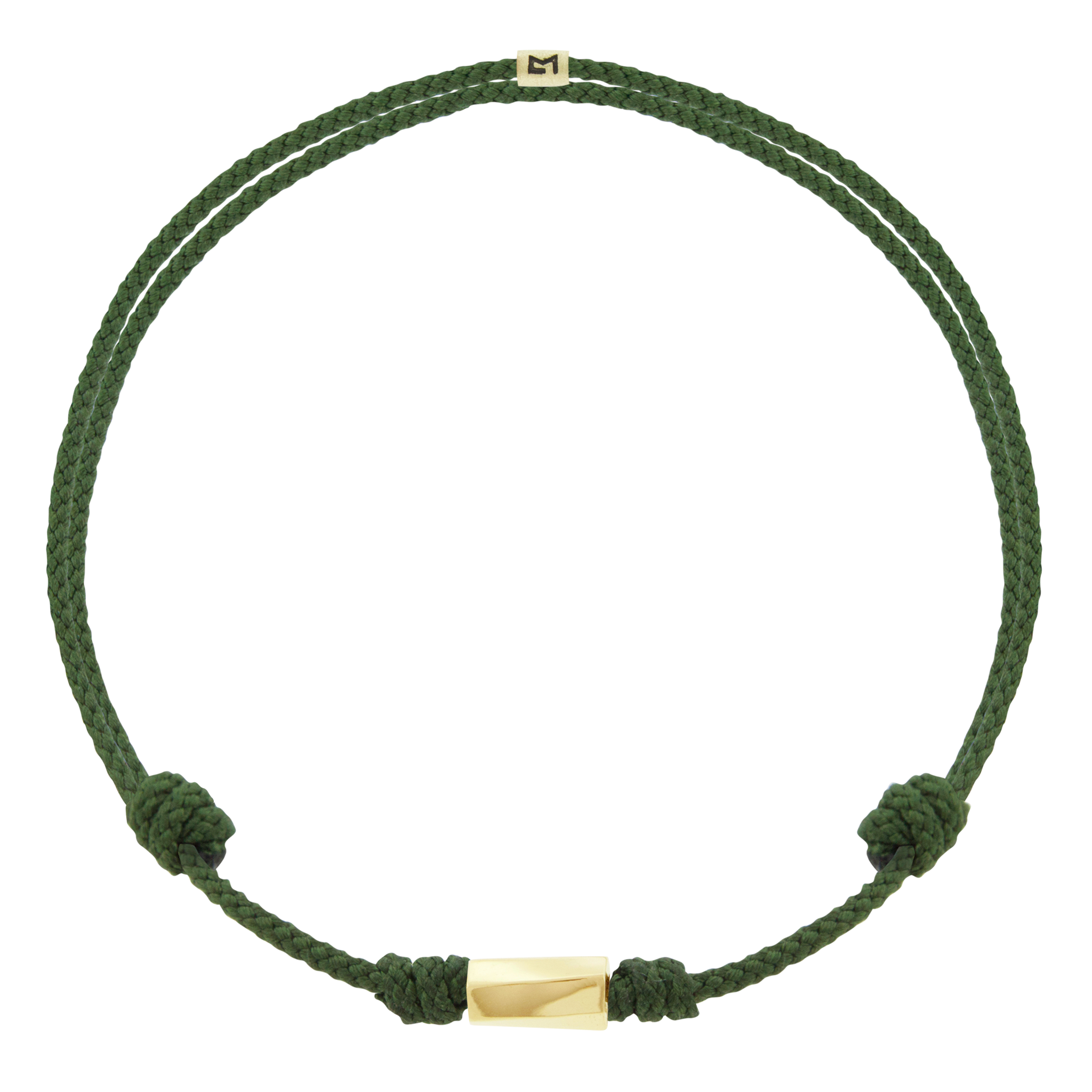 <p>LUIS MORAIS 14k yellow gold large twisted hexagon on an adjustable cord bracelet.</p> <ul> <li></li> </ul>