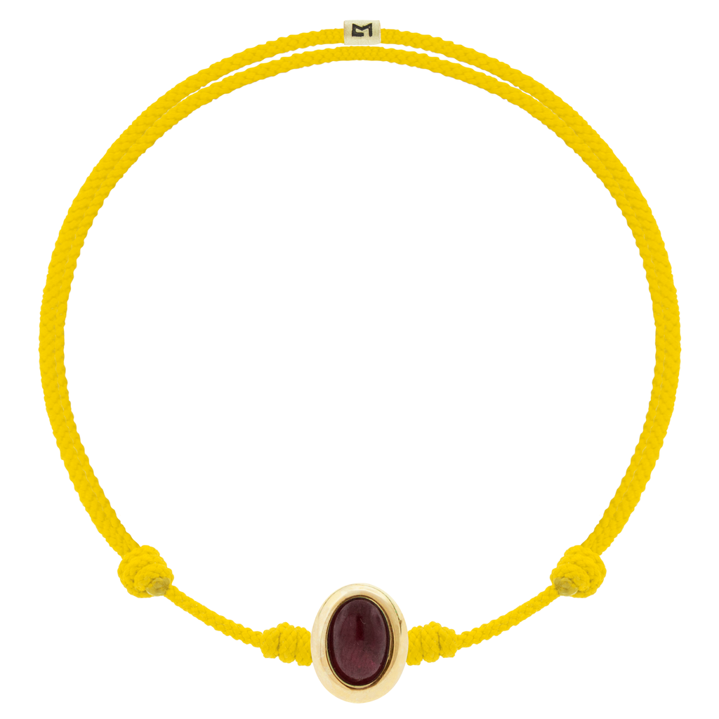 LUIS MORAIS 14kt yellow gold gemstone cord bracelet