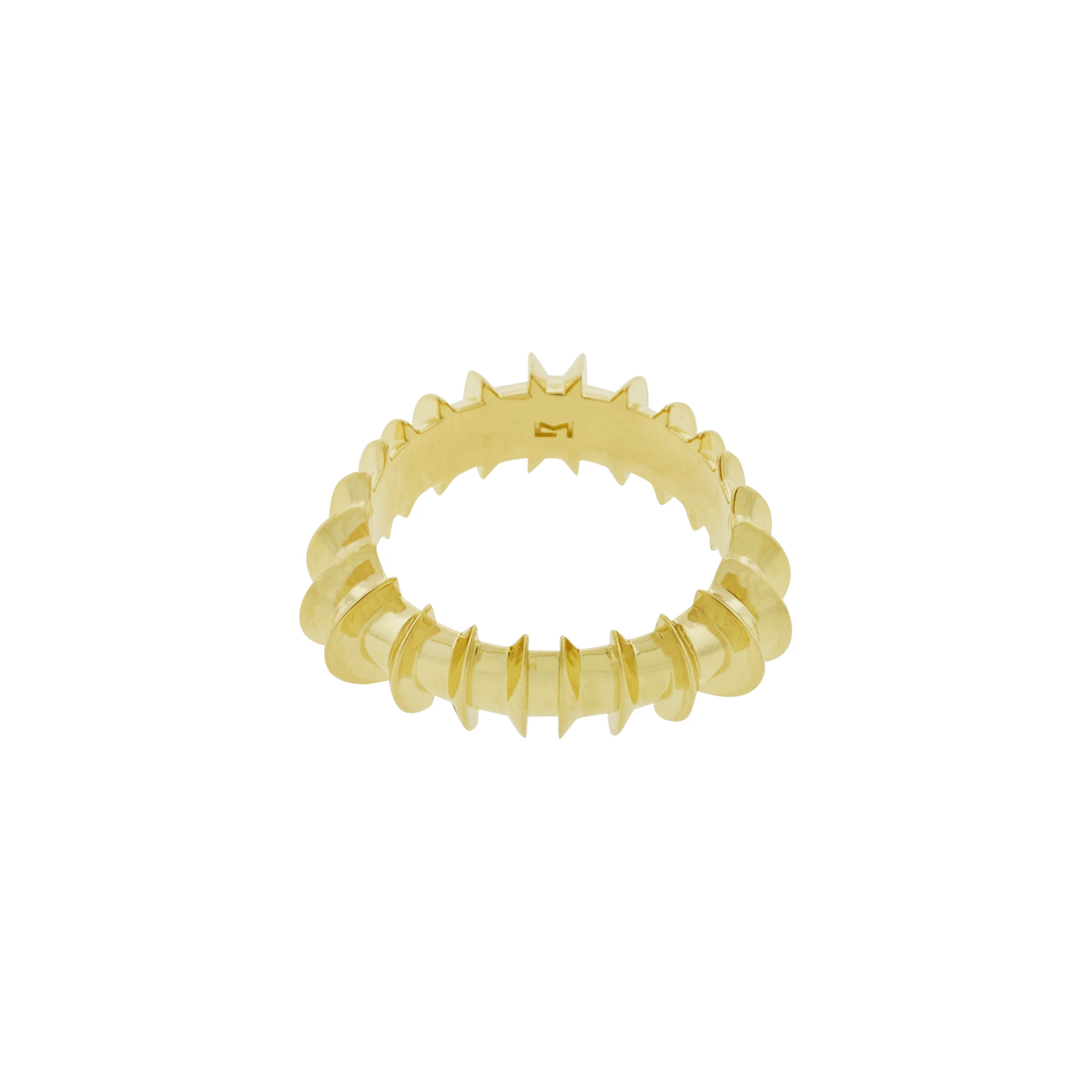 LUIS MORAIS 14K Yellow gold triangle ring with round white diamonds.



*Sizes 9.5 &amp; up upon request

*If you do not see the size you need, please reach out to Customer Service.