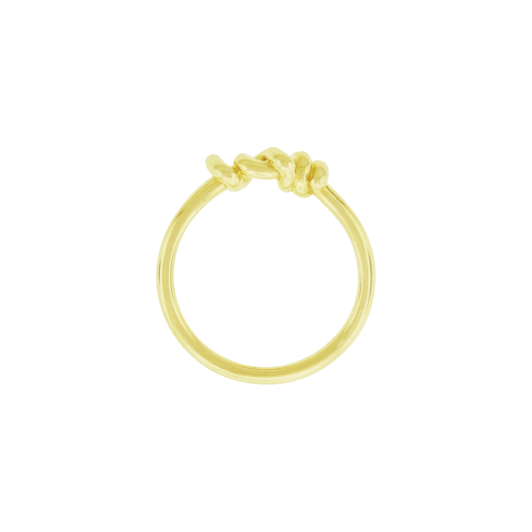LUIS MORAIS 14k yellow gold thin Entangled Knot ring. This ring features an entangled knot, symbolizing the interconnectedness of life, love, and destiny. The design represents how our paths, though complex, are ultimately bound together in a shared journey. A meaningful reminder of the strength found in togetherness the bonds that hold us together.

Polished gold finish&nbsp;
Band width: 2 mm