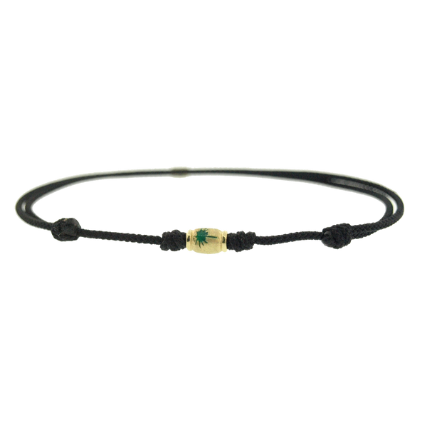 PALM TREE ENAMELED CORD BRACELET | Luis Morais