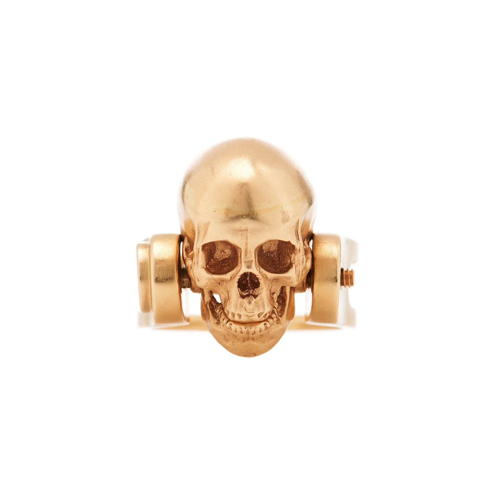18k Yellow Gold Skull Ring with a Moving Jaw&nbsp;