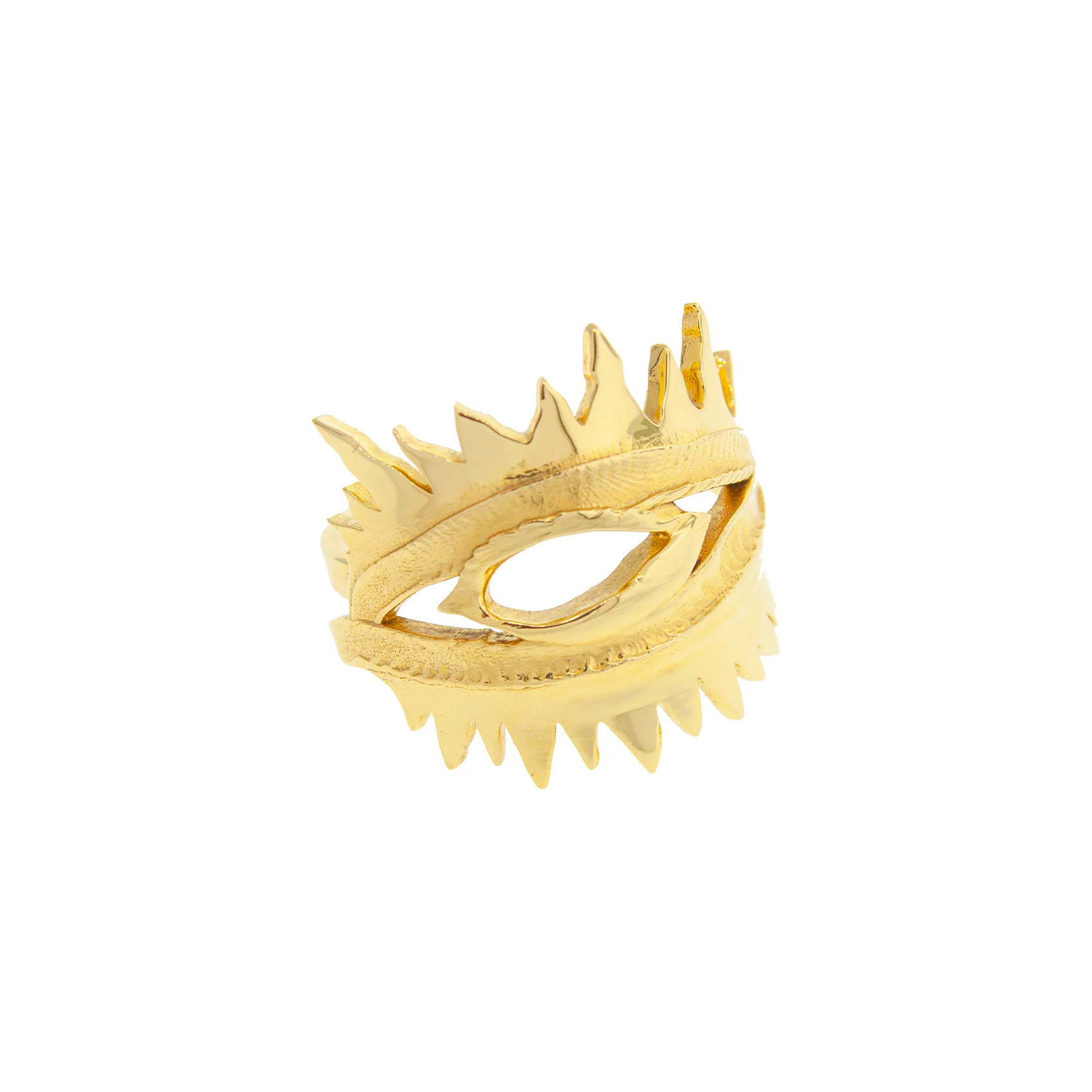 LUIS MORAIS 14K&nbsp;yellow gold evil eye Protection ring.