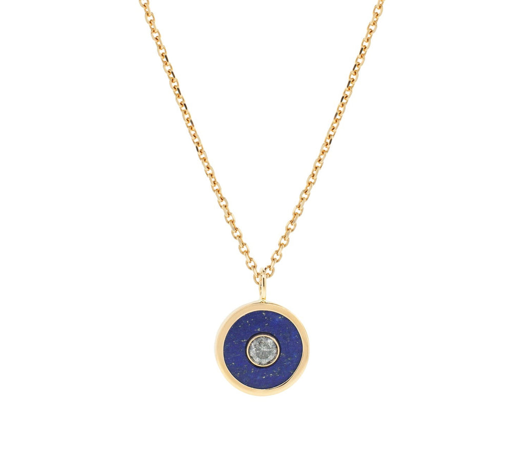 Gemstone and Diamond Eye Pendant Necklace