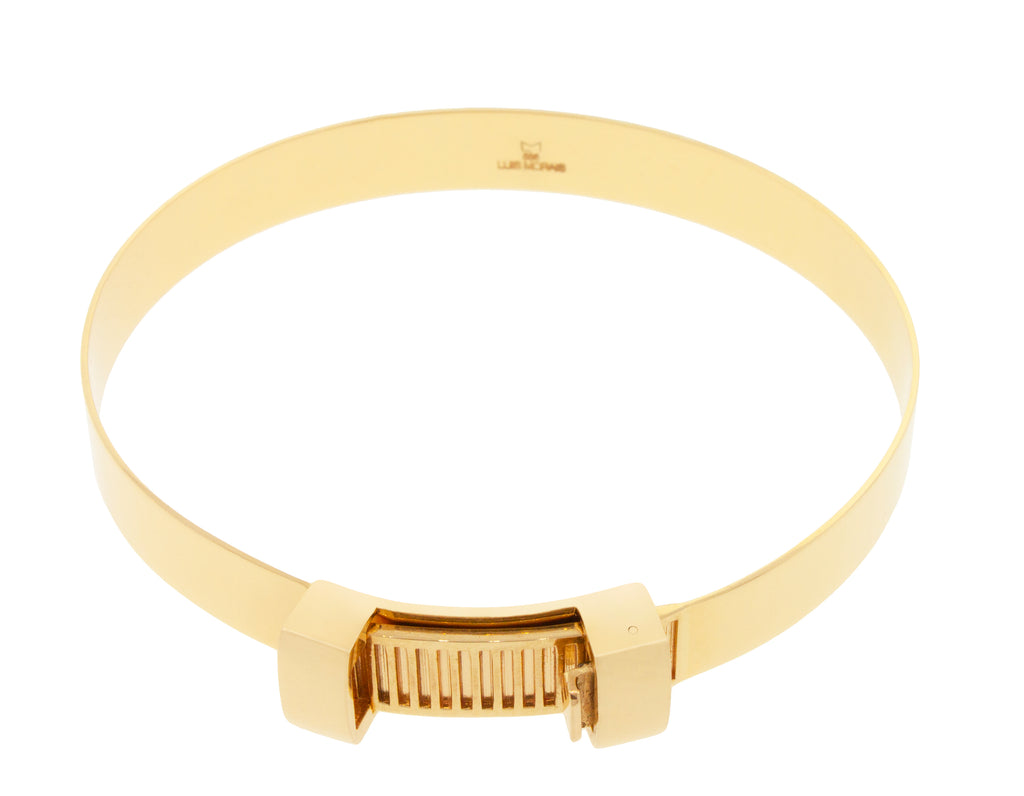 LUIS MORAIS 14K yellow gold cable bracelet with polished finish.&nbsp;