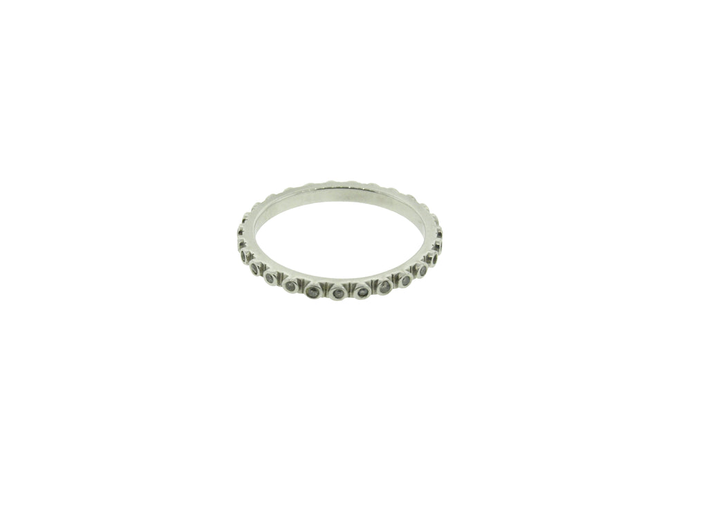 Small Cell White Gold Ring With Diamonds