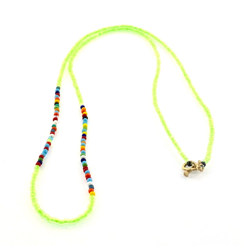 Height of Summer Neon Skull Outline Necklace