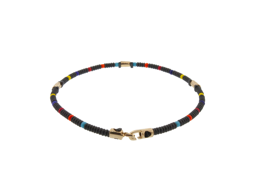 Gold Clasp And Spacers On Gemstone Beaded Bracelet